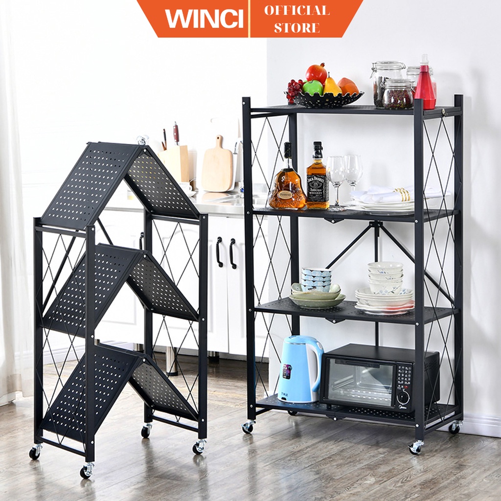Kệ Gấp Gọn Để Đồ Đa Năng Nhà Bếp Winci, Thép Carbon Chống Gỉ Cao Cấp, WIN-KG02.