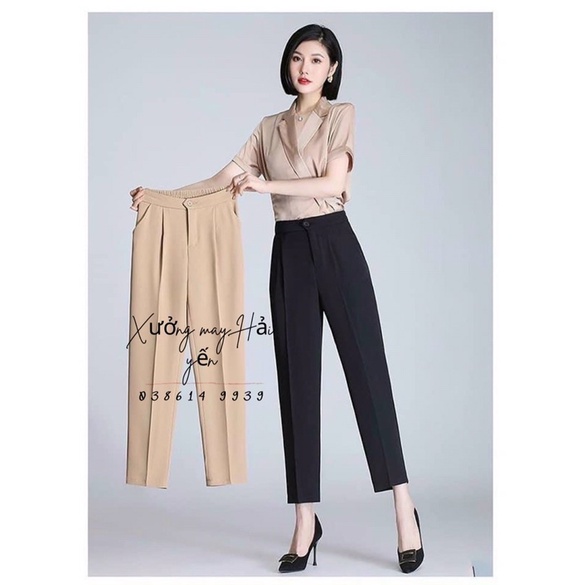 Quần tây công sở nữ lưng chun vô cùng thoải mái có big size