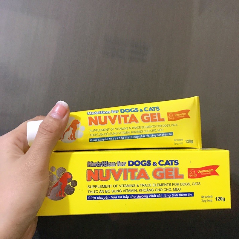 Gel dinh dưỡng Nuvita Gel 120g Thức ăn bổ sung vitamin, khoáng cho chó, mèo