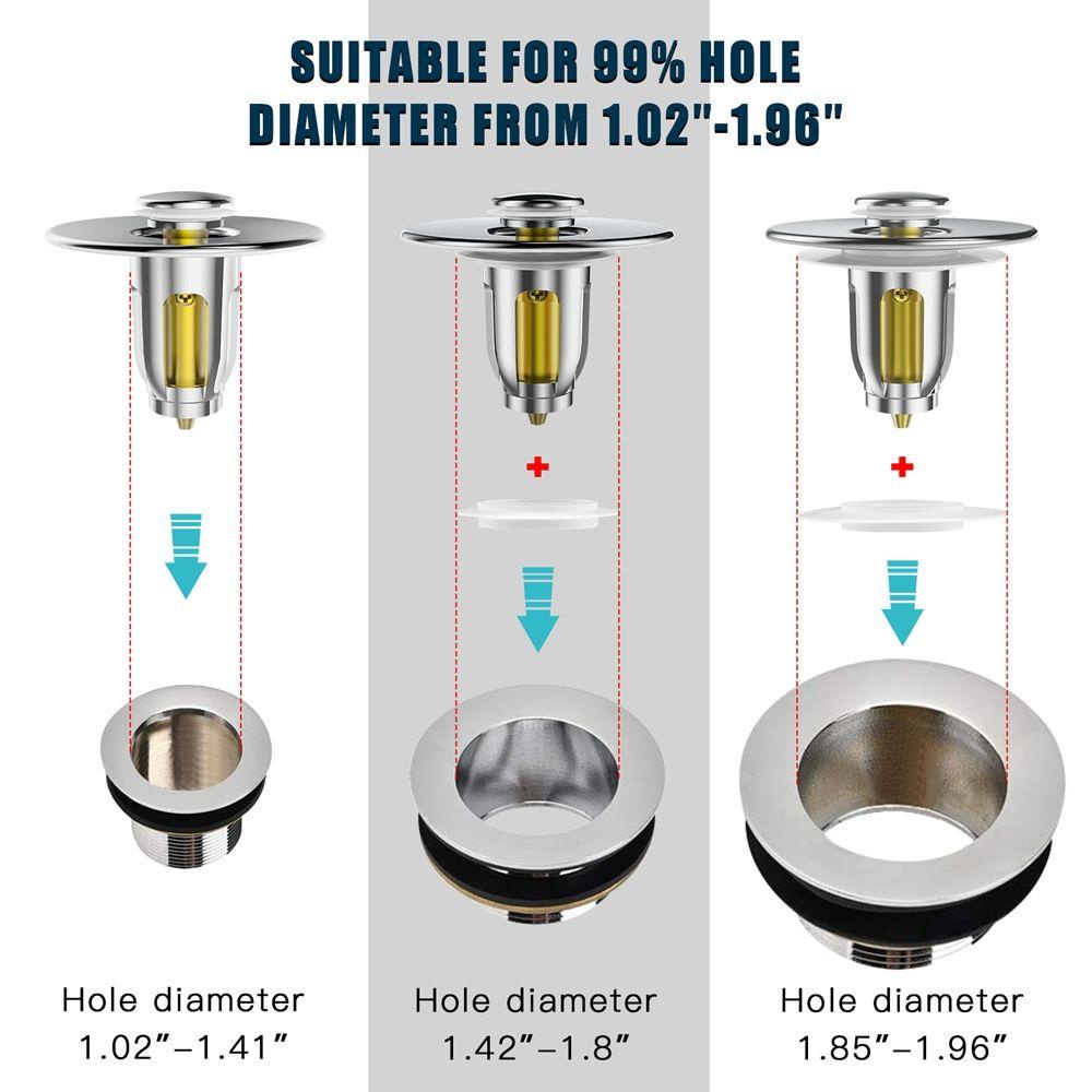 Nắp Đậy Cống Thoát Nước Bồn Rửa Chén Hình Tròn Chống Tắc Nghẽn Tiện Dụng Ốp