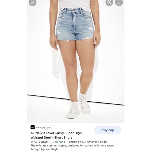Sale-Quần Short Jean Rách Nữ Xuất Mỹ(sz:2)