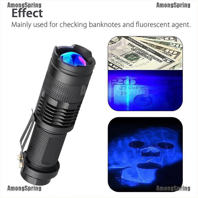 Đèn Pin Led Uv 395 Nm Thân Màu Đen