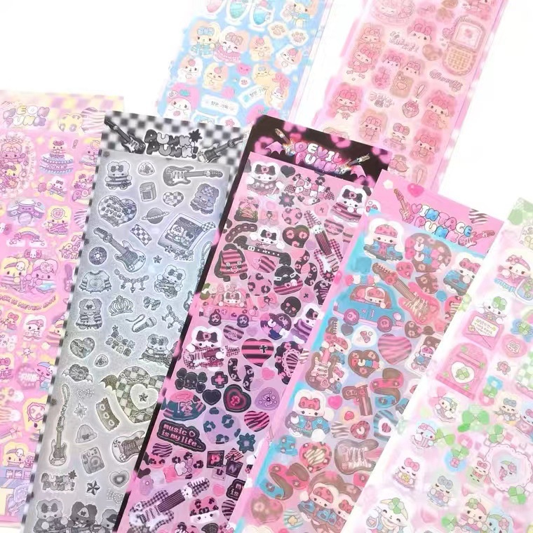 Thẻ Dán Trang Trí Sổ Tay/Sổ Tay Hình Chú Gấu/Cuckoo Màu Laser Lấp Lánh diy