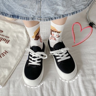  Giày sneaker vải canvas màu trơn buộc dây thời trang dành cho nữ