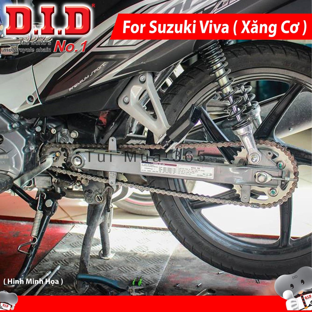 Nhông sên dĩa DID Suzuki Viva Xăng Cơ – Sên đen 9ly DID AD3 ( Thái Lan )