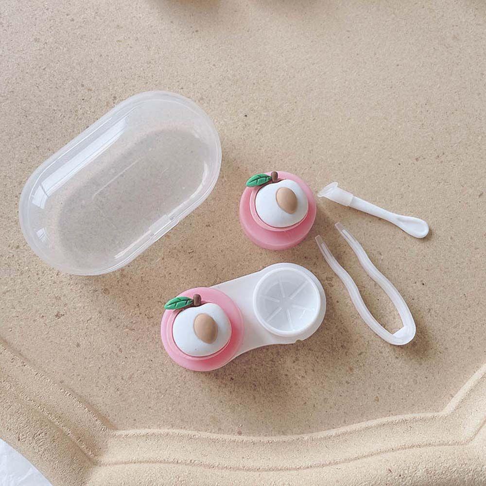 Hộp Đựng Kính Áp Tròng Trong Suốt Kèm Nhíp