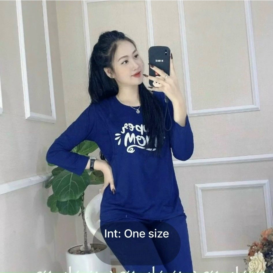 Bộ bầu - sau sinh -chất liệu thun cotton- mặc nhà thời trang ( SUPEMOM - Dài)