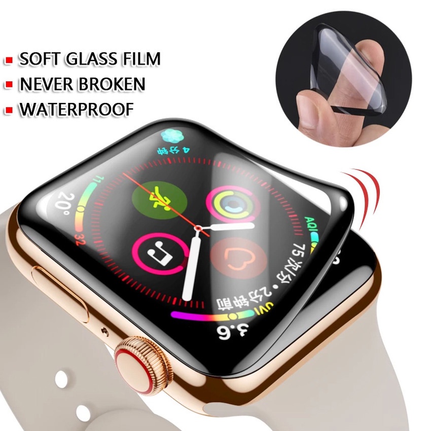 Miếng dán bảo vệ màn hình cong 3D thích hợp cho Apple Watch Se 6 5 1 2 3 4 Iwatch 40mm 44mm 42mm 38mm