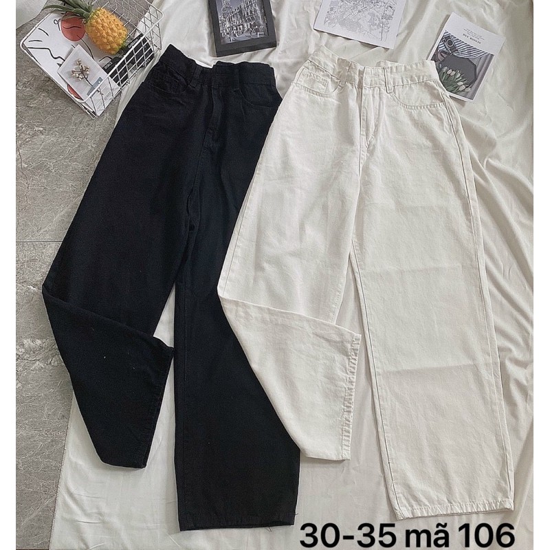 Dài 106cm Quần ỐNG SUÔNG Kaki và Jeans VNXK bigsize suông Nữ Size 30 đến 35 Ms 105 và 71