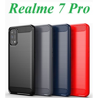 Ốp lưng Realme 7 Pro / Realme 7 / Realme 7i / Realme C17 - Ốp lưng chống sốc phay xước vân cacbon, chống mồ hôi