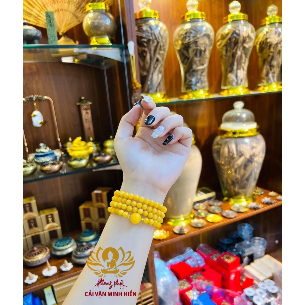 Vòng Tay Đá 108  Mix Charm Hạt  Đủ Màu Đủ Theo Mệnh Tặng Hộp + Dây Sơ Cua Cao Cấp - Quà Tặng Nam Nữ