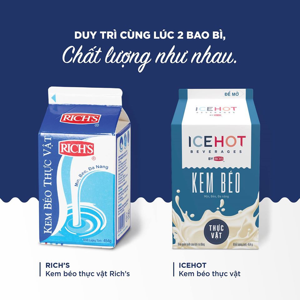 Kem béo thực vật Rich’s lùn 454g