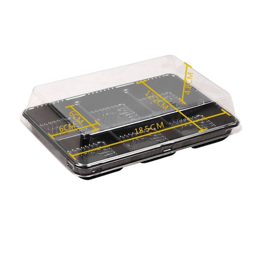 Hộp 6 bánh đế đen HT530 ( Set 10 hộp )