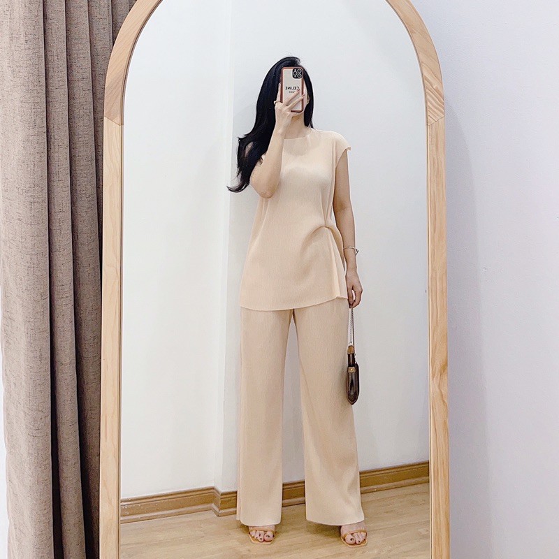 ( Ảnh thật ) S0438 Set dập ly áo và quần xuông | BigBuy360 - bigbuy360.vn