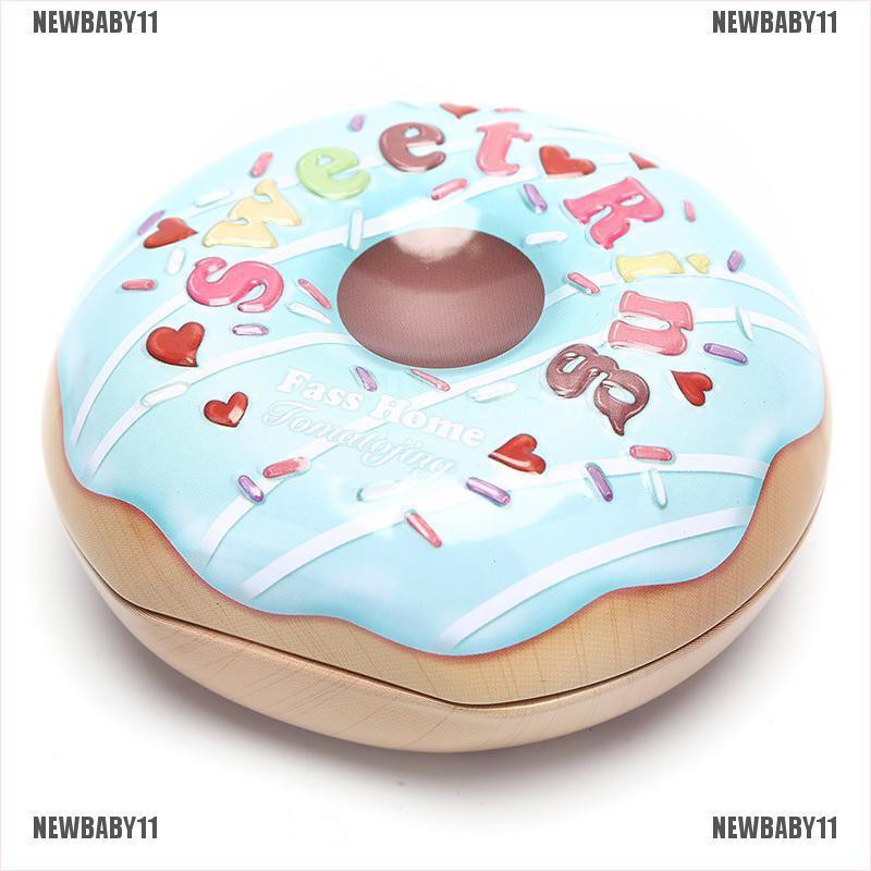 [NEWBABY11] Hộp Thiếc Trưng Bày Trang Sức Hình Bánh Donut