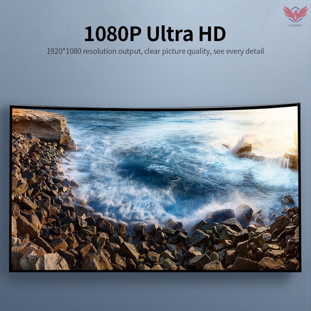 Fir USB to VGA Adapter 1080P Ultra HD USB3.0 Video Adapter Screen Mirroring Adapter for TV/Monitor/Projector Gray