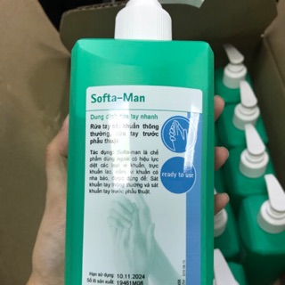 NƯỚC RỬA TAY KHÔ  SOFTA-MAN 500ml