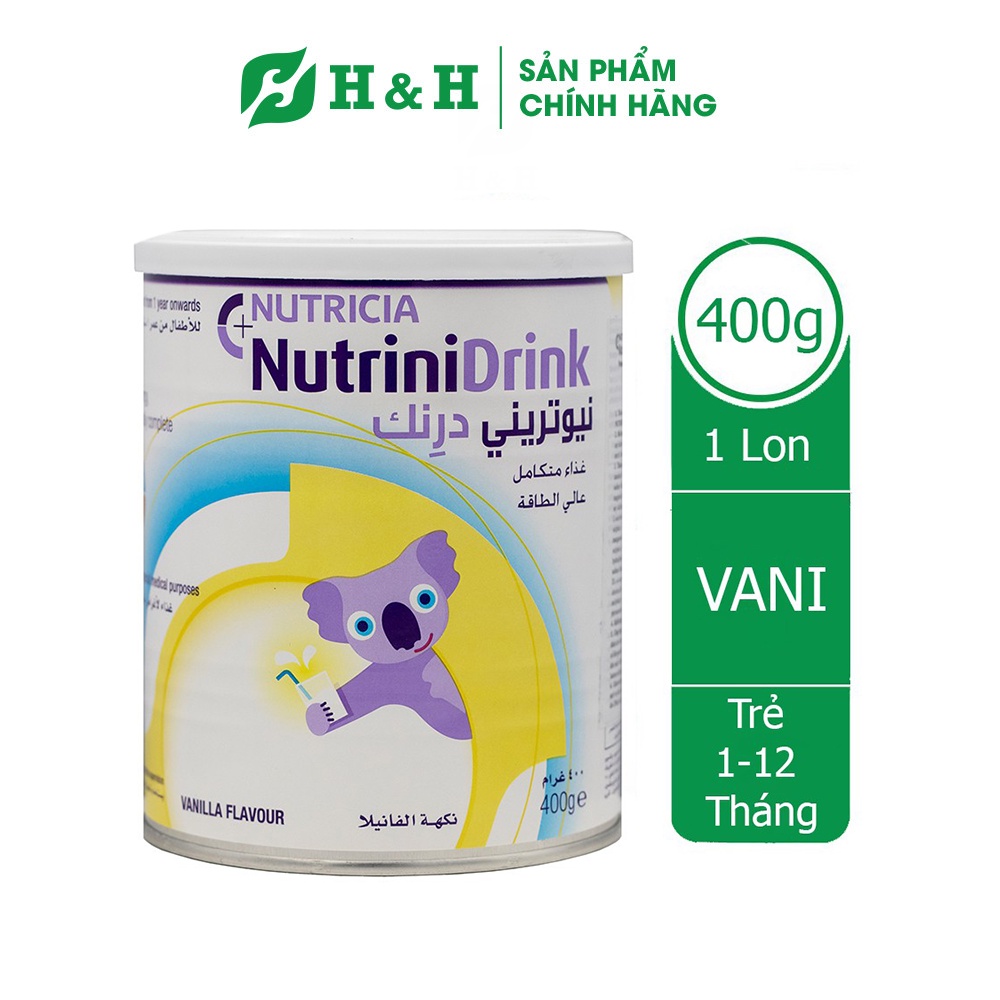 Sữa bột NutriniDrink cho trẻ suy dinh dưỡng bắt kịp đà tăng trưởng, 2 vị cho bé chọn lựa - 400g