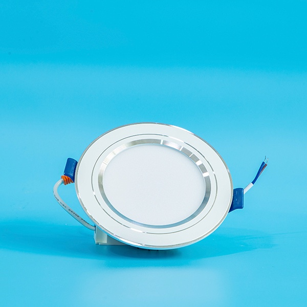 Đèn LED Âm Trần Khối Đúc TOS Viền Bạc TLC Lighting - Chip LED Osram - Dùng Được Trần Thạch Cao - Bảo Hành 24 Tháng