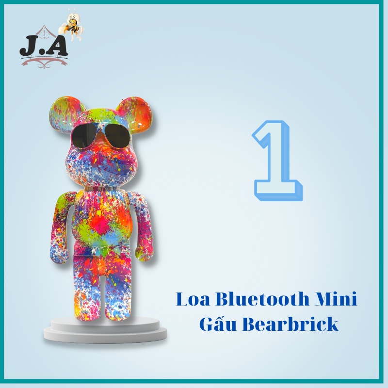 Loa Bluetooth Gấu Bearbrick Mini Để Bàn, Cầm Tay B5+ Âm Thanh Bass Cực Mạnh, Loa Bluetooh Sành Điệu (JA SHOP)
