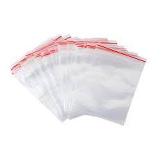 Túi zip trong viền đỏ