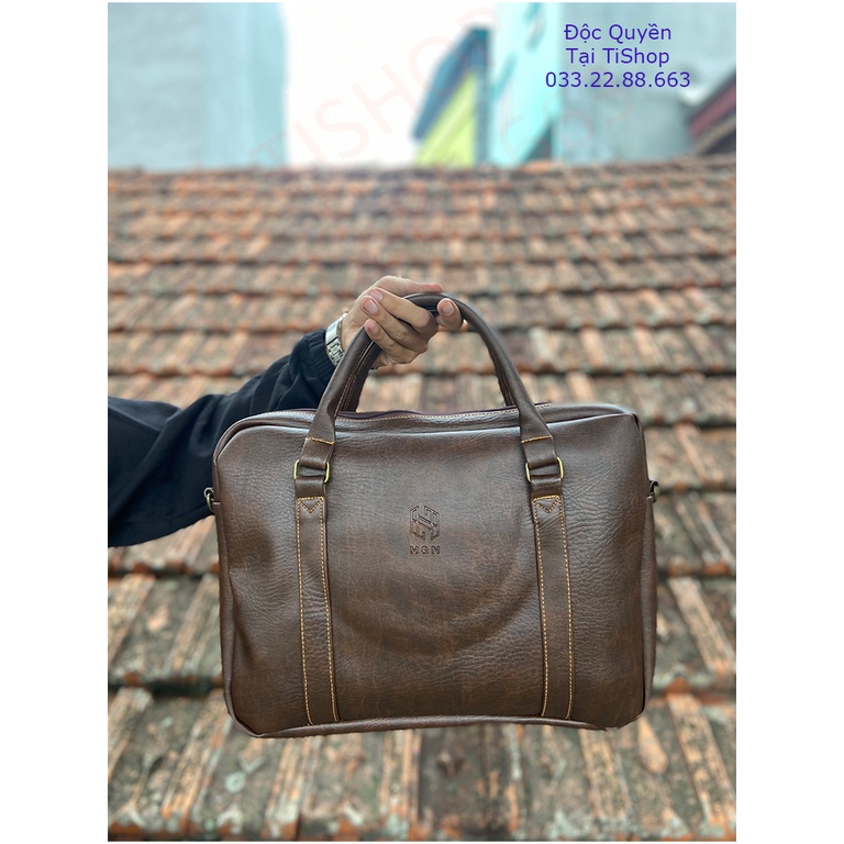 Cặp Da Công Sở, Cặp Đựng Laptop 15.6 Inch Hanama Leo T5 - 3 Lớp Chống Sốc | BigBuy360 - bigbuy360.vn