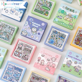 Flowertree Bộ 50 Miếng Dán Trang Trí Hình Sở Thú