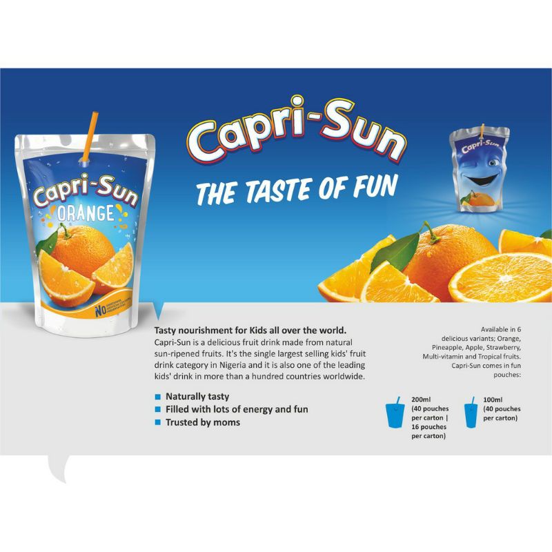 [5 Vị] Nước Trái Cây Capri- Sun 200ml Bổ Sung Vitamin, Tăng Đề Kháng Cho Cơ Thể