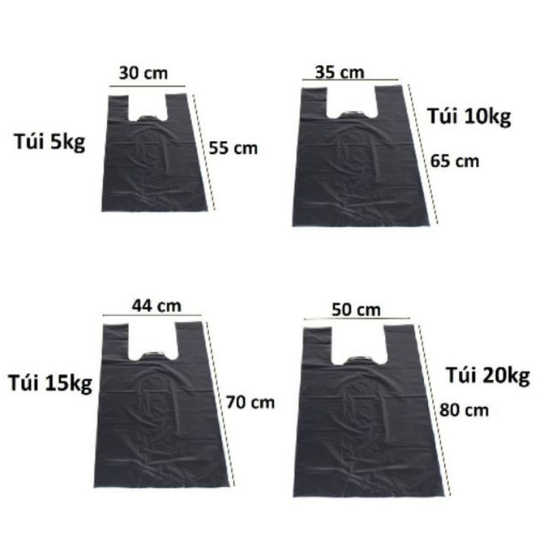 túi bóng đen 1kg( đủ size)