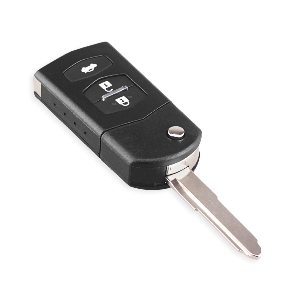 Gấp vỏ chìa khóa ô tô cho mazda 2 3 5 6 rx8 mx5 flip remote key black fob case cover 3 buttons key car-styling