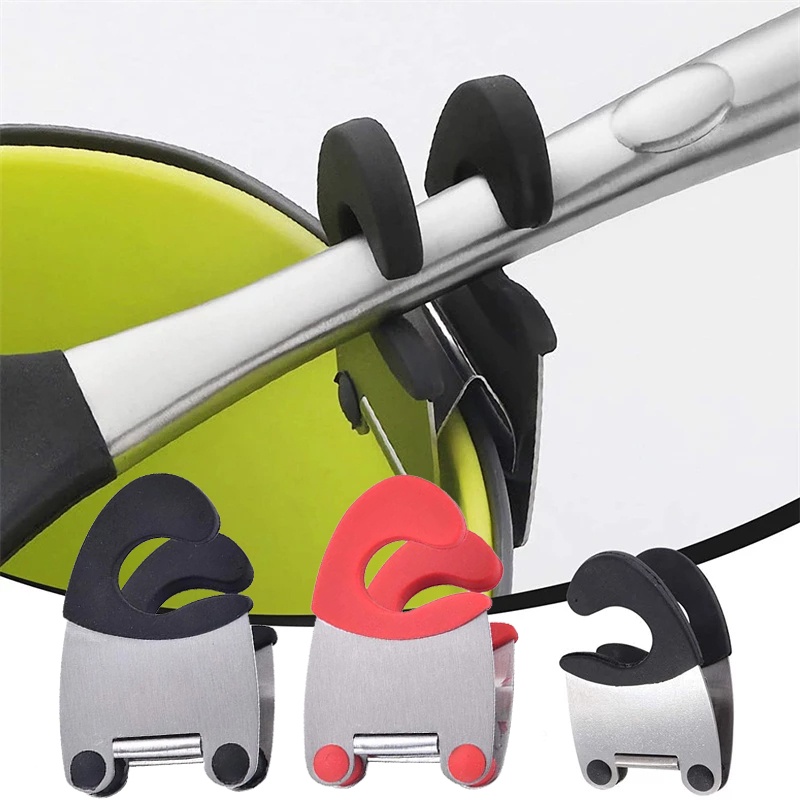 Giá Đỡ Muỗng/Nắp Nồi Bằng Thép Không Gỉ Chống Bỏng Đa Ứng Dụng Cho Nhà Bếp