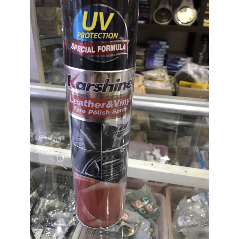 Dầu xịt đánh bóng da, gỗ, đánh đen lốp xe...Karshine