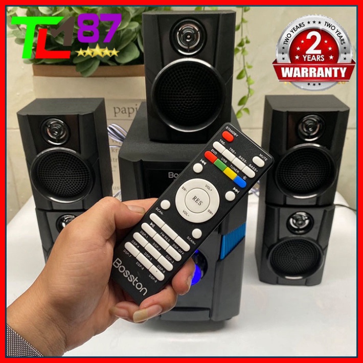 Loa Máy Vi Tính PC Laptop Chính Hãng Bluetooth LED Để Bàn Cao Cấp 5.1 BOSSTON T3800 - Loa Nghe Nhạc Điện thoại Blutooth