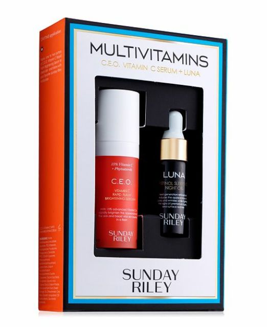 Set dưỡng da Vitamin C và dầu dưỡng ban đêm Sunday Riley Luna