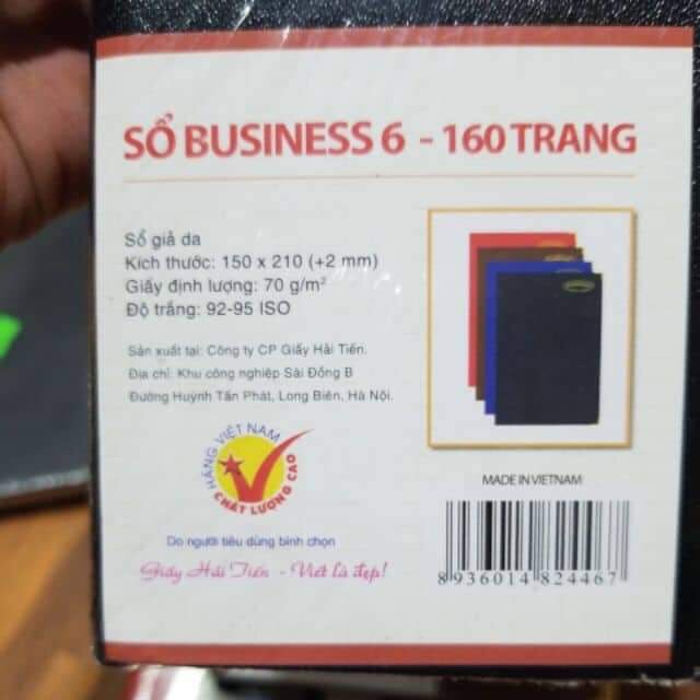 Sổ bìa da B6 160 trang