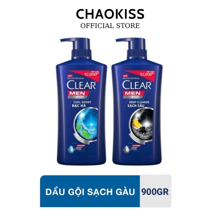  Dầu gội Clear Men sạch gàu và ngăn gàu sạch sâu 900g