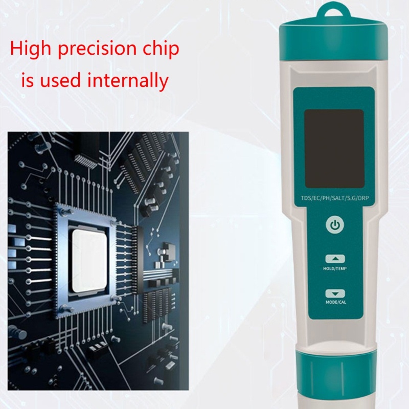 Thiết Bị Đo Chất Lượng Nước Bể Cá 7 Trong 1 PH-TDS-Tmp-EC-S.G