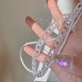 Vòng cổ kết cườm 2 tầng