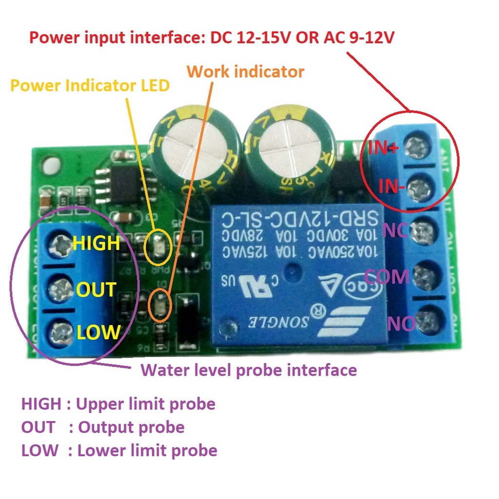 Bảng Mạch Điều Khiển Động Cơ Bơm Nước Tự Động 12V LC25A01