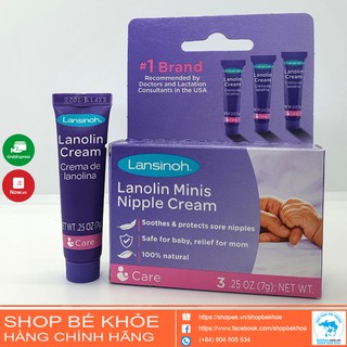 Kem bôi nứt đầu ti Lansinoh - Nứt cổ gà Lansinoh Lanolin minis nipple Cream 7gr