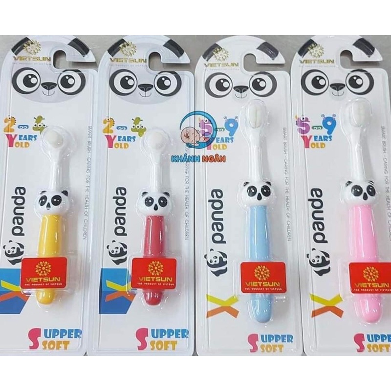 Bàn chải đánh răng Tập đánh 10.000 sợi lông tơ Siêu mềm trẻ em cao cấp XPANDA VietSun 0-6t bảo về nướu