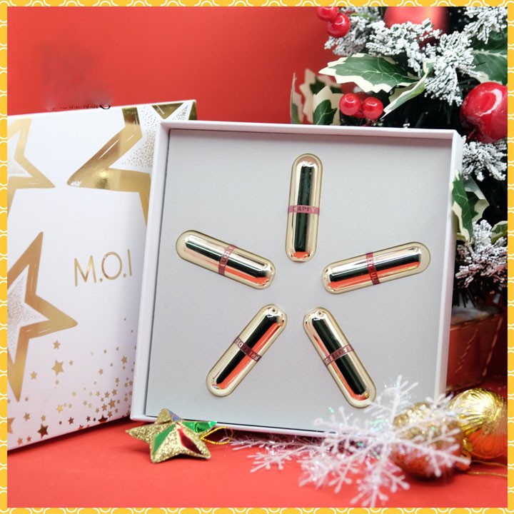 Son Thỏi Mini - Set 5 Thỏi Love M.O.I Mini Hồ Ngọc Hà - Golden Gift