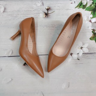 Giầy Cao Gót Nữ 6cm Da Thật Da Dê VNXK