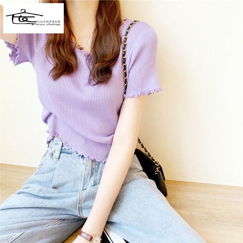 Áo Thun Tay Ngắn Dáng Ôm Thời Trang Mùa Hè Phong Cách Mới Dành Cho Nữ