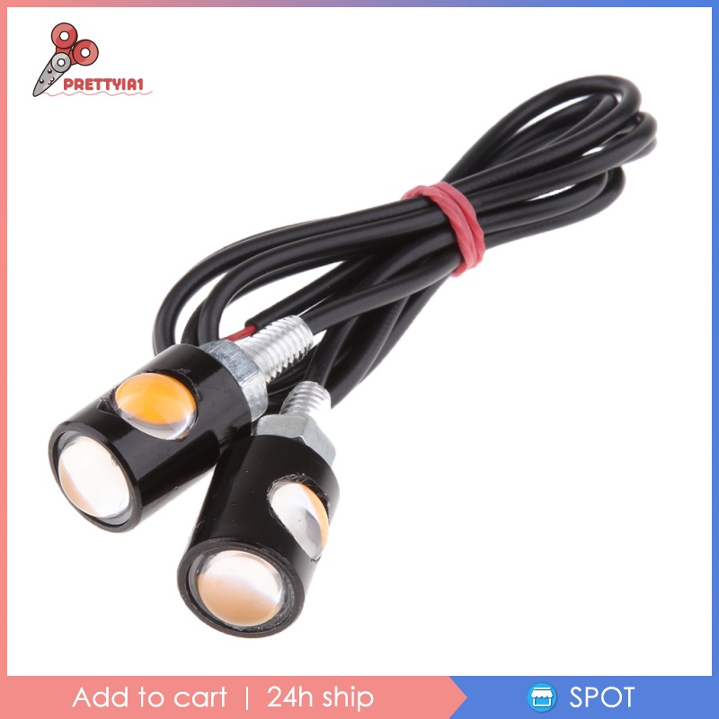[Prettyia1] 2 Đèn LED 12V Đa Năng Gắn Biển Số Xe Hơi Xe Máy