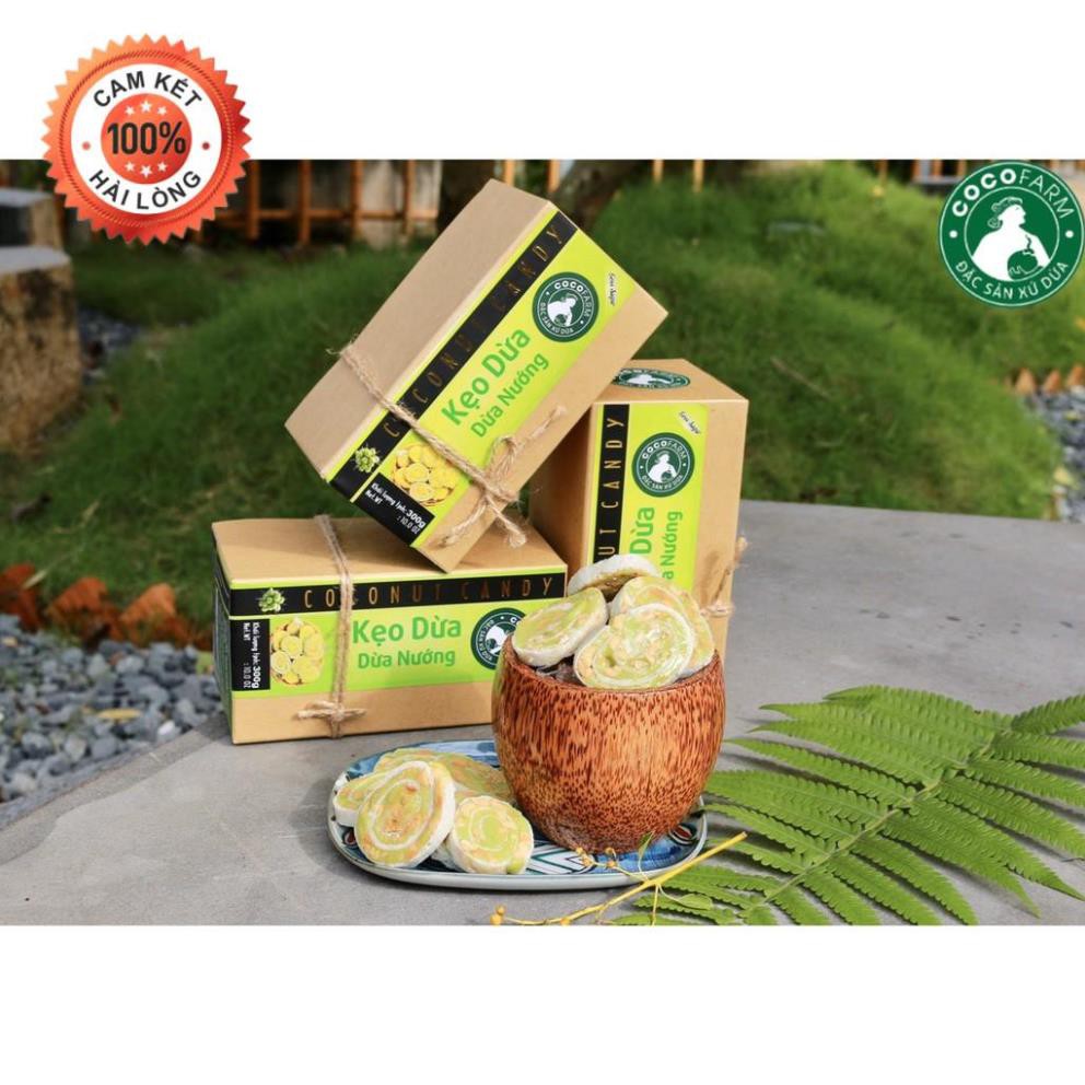 Kẹo dừa nướng dứa đậu phộng Cocofarm ít đường 300g - Đặc sản xứ dừa
