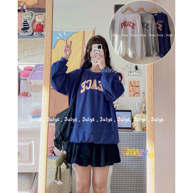 Áo pull da cá PEACE (ảnh shop chụp kèm video)