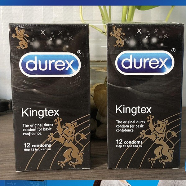 bao cao su durex kingtex siêu mỏng, bao cao su phù hợp với cậu nhỏ khiêm tốm, ôm sát hộp 12 chiếc tặng hộp 3