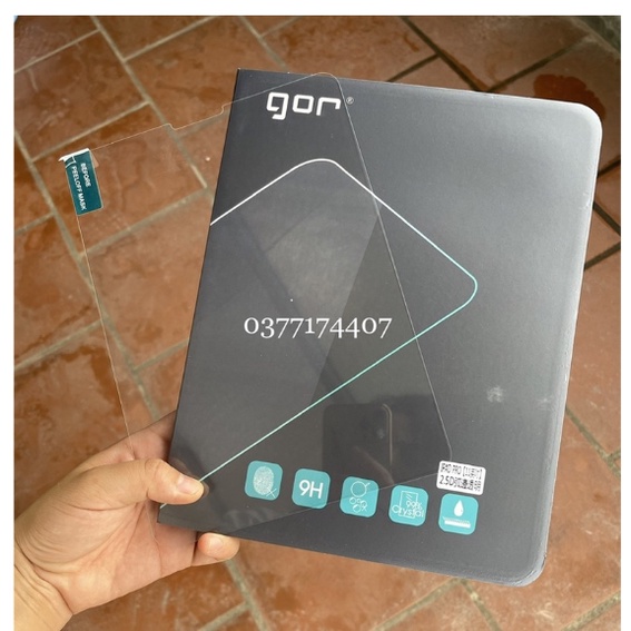 Kính cường lực chính hãng GOR full màn hình trong suốt độ cứng 9H cho Ipad Pro 11 inch, 2018,2020,2021,M1, Air 4, Air 5,