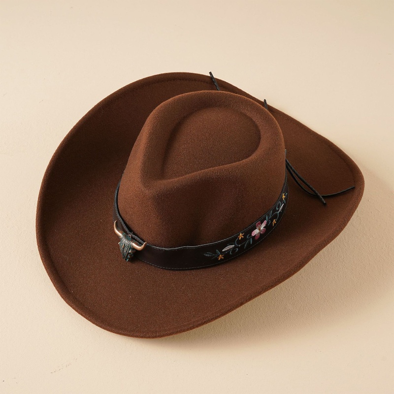 Mũ Cao Bồi Tây Gắn Vành Cuộn Bằng Vải Nỉ YOIOI Cho Lễ Phục Sinh